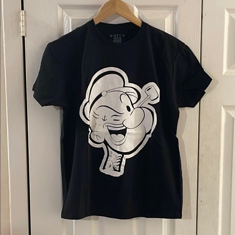 Popeye T-Shirt Size Medium In Black